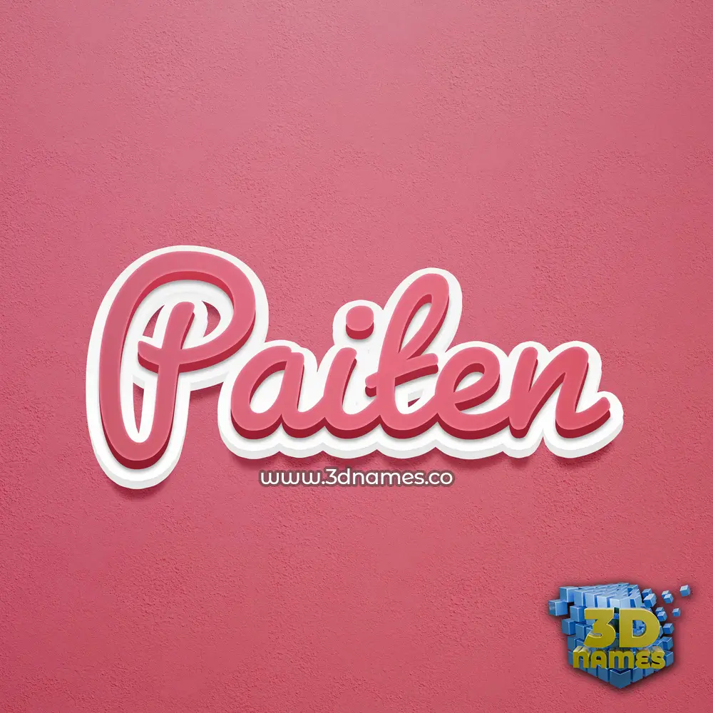 paiten in Red Scribble style - 3D name wallpaper