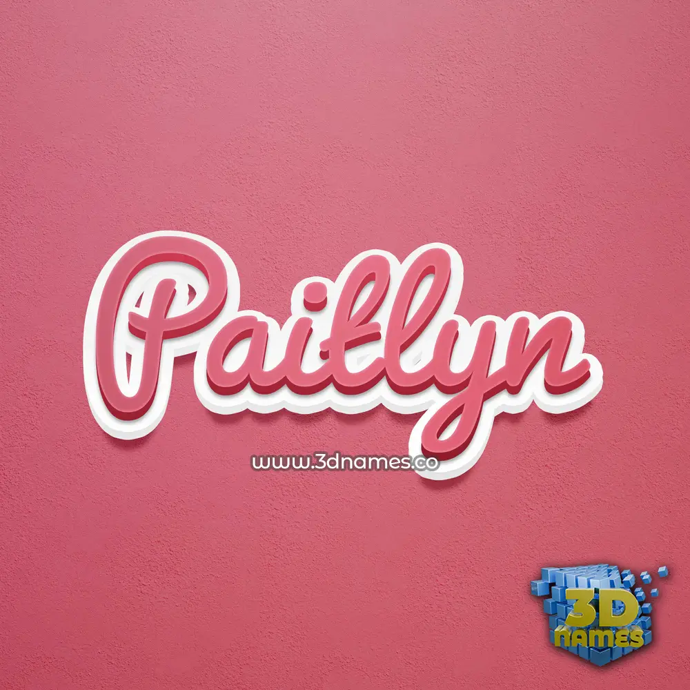 paitlyn in Red Scribble style - 3D name wallpaper