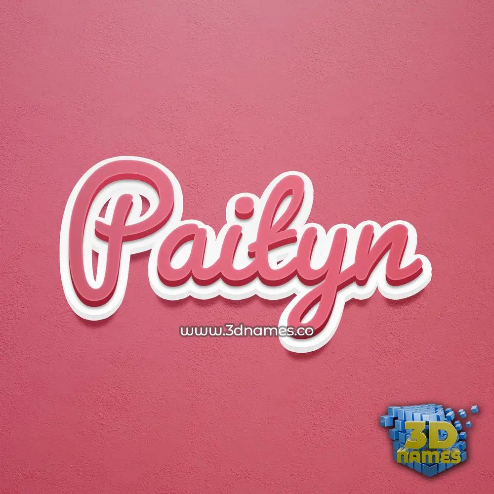 paityn in Red Scribble style - 3D name wallpaper