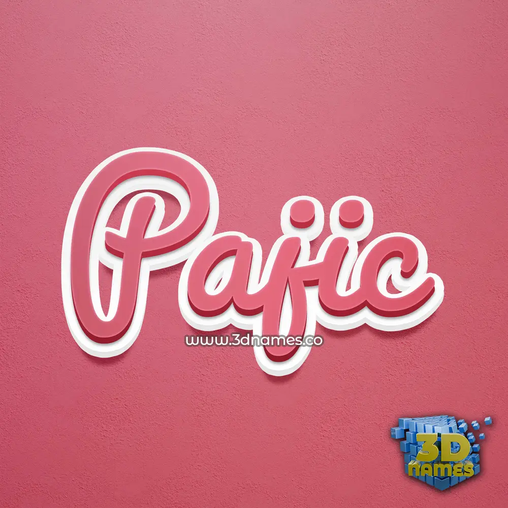pajic in Red Scribble style - 3D name wallpaper