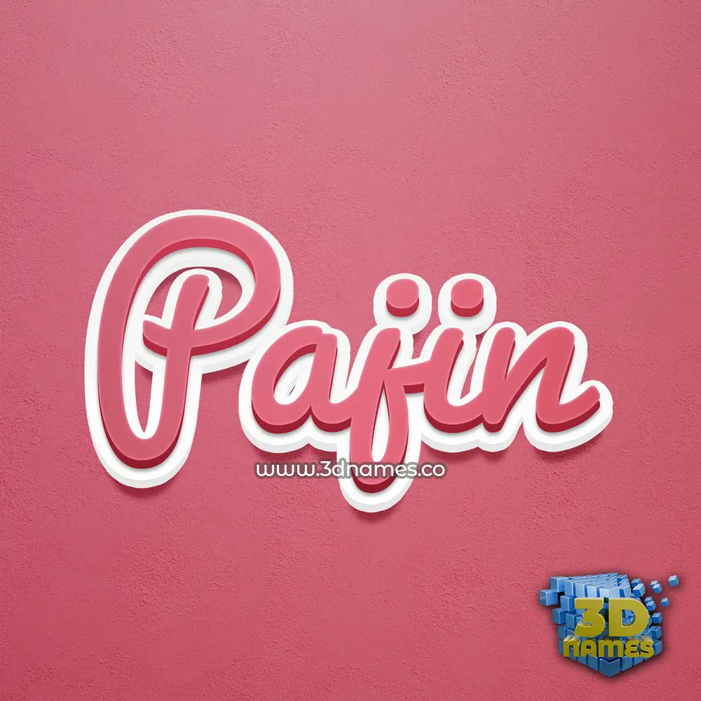 pajin in Red Scribble style - 3D name wallpaper