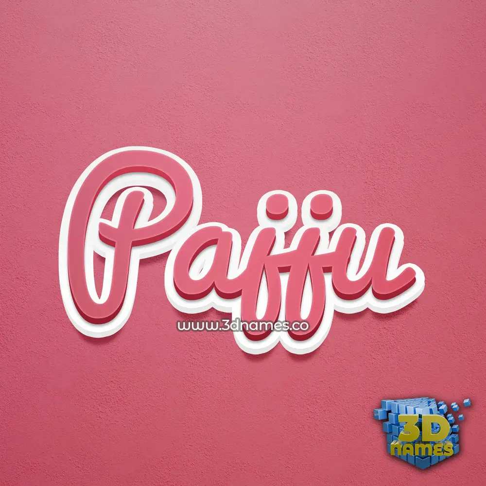 pajju in Red Scribble style - 3D name wallpaper