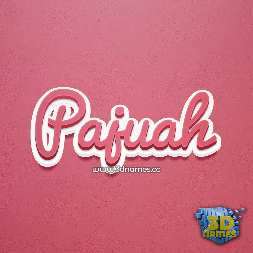 pajuah in Red Scribble style - 3D name wallpaper