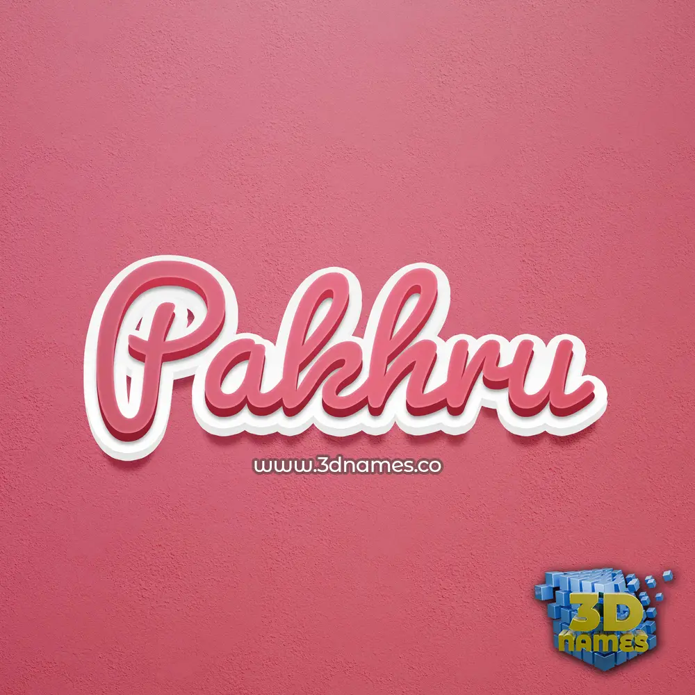 pakhru in Red Scribble style - 3D name wallpaper