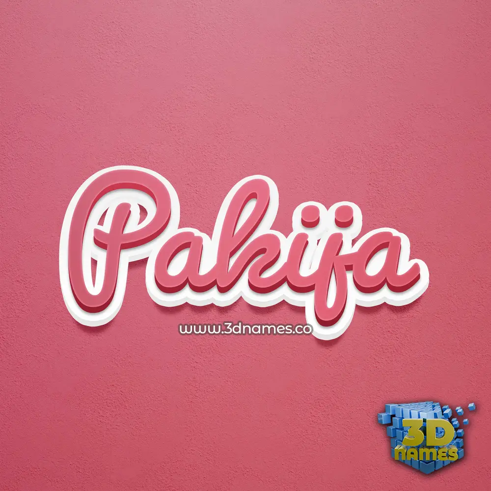 pakija in Red Scribble style - 3D name wallpaper