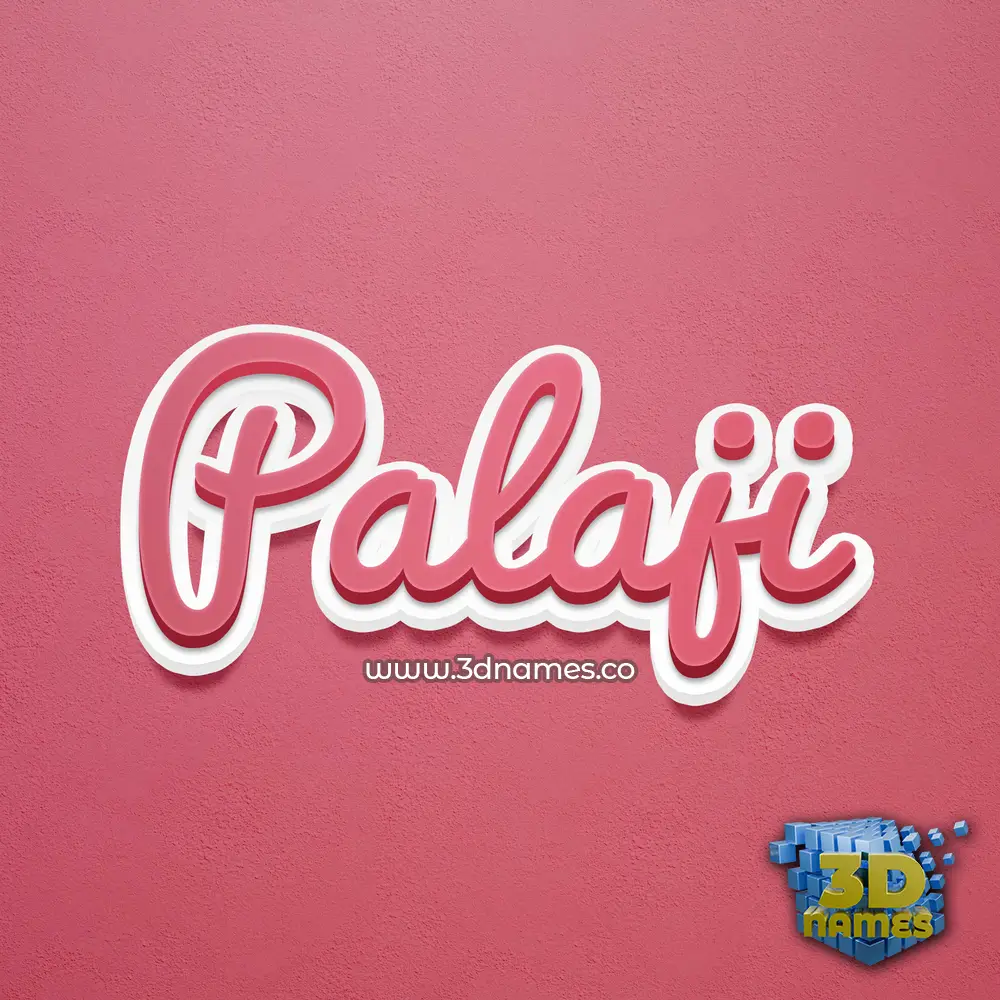 palaji in Red Scribble style - 3D name wallpaper