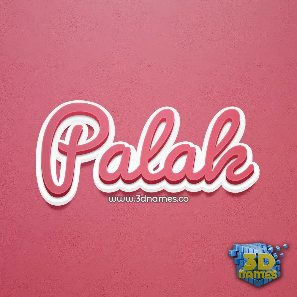 palak in Red Scribble style - 3D name wallpaper