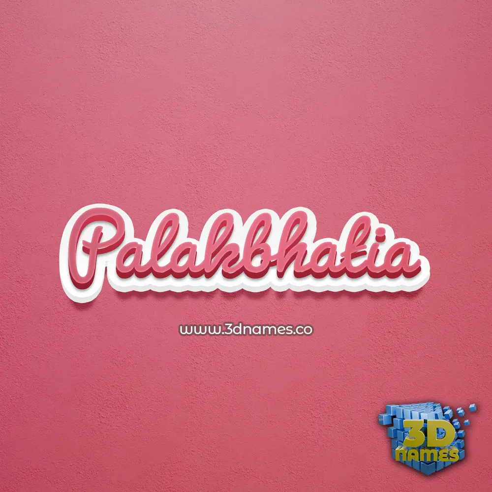 palakbhatia in Red Scribble style - 3D name wallpaper