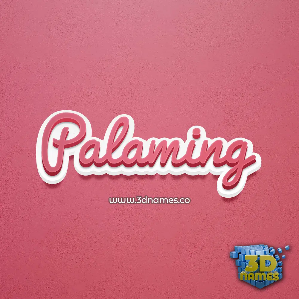 palaming in Red Scribble style - 3D name wallpaper