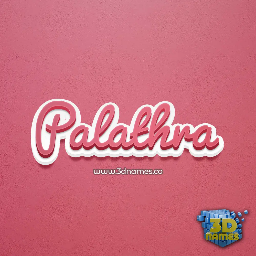 palathra in Red Scribble style - 3D name wallpaper