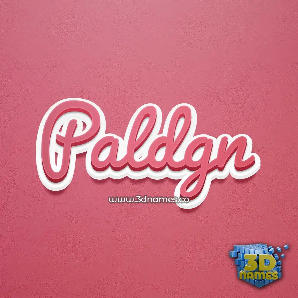 paldgn in Red Scribble style - 3D name wallpaper