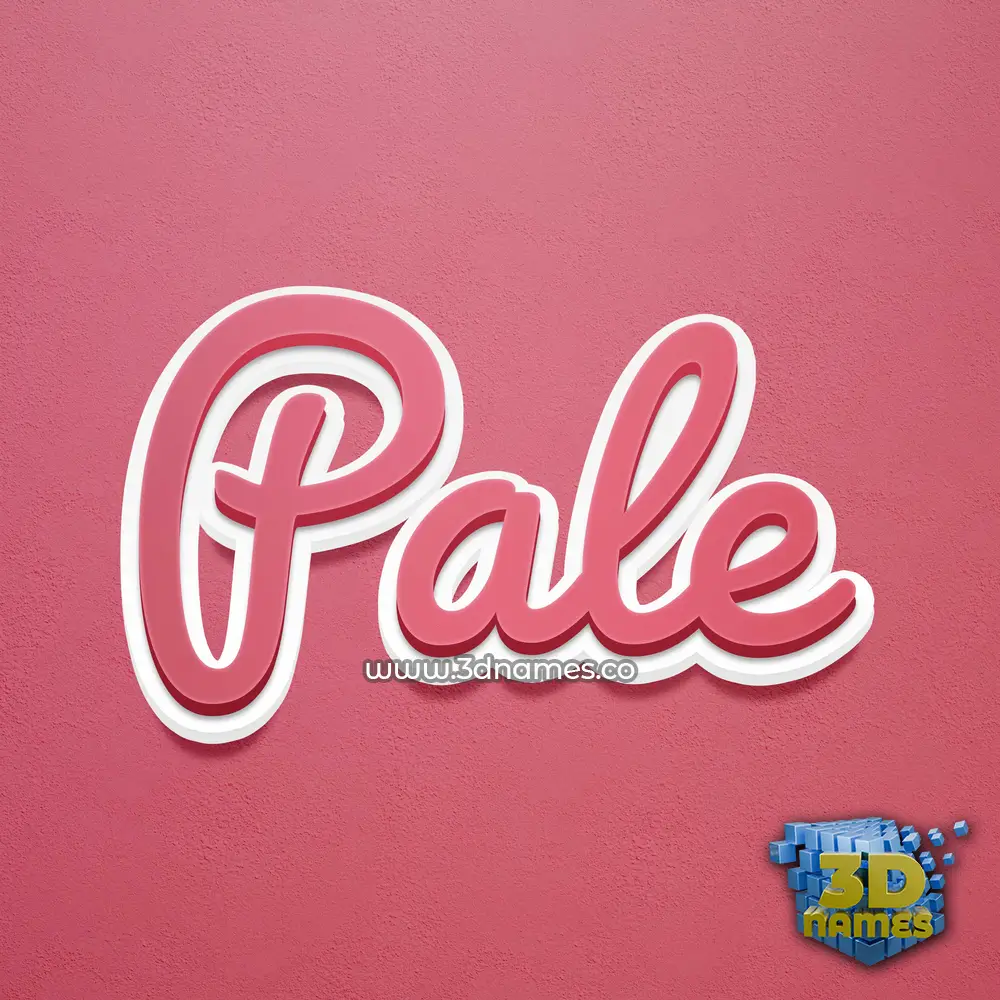 pale in Red Scribble style - 3D name wallpaper