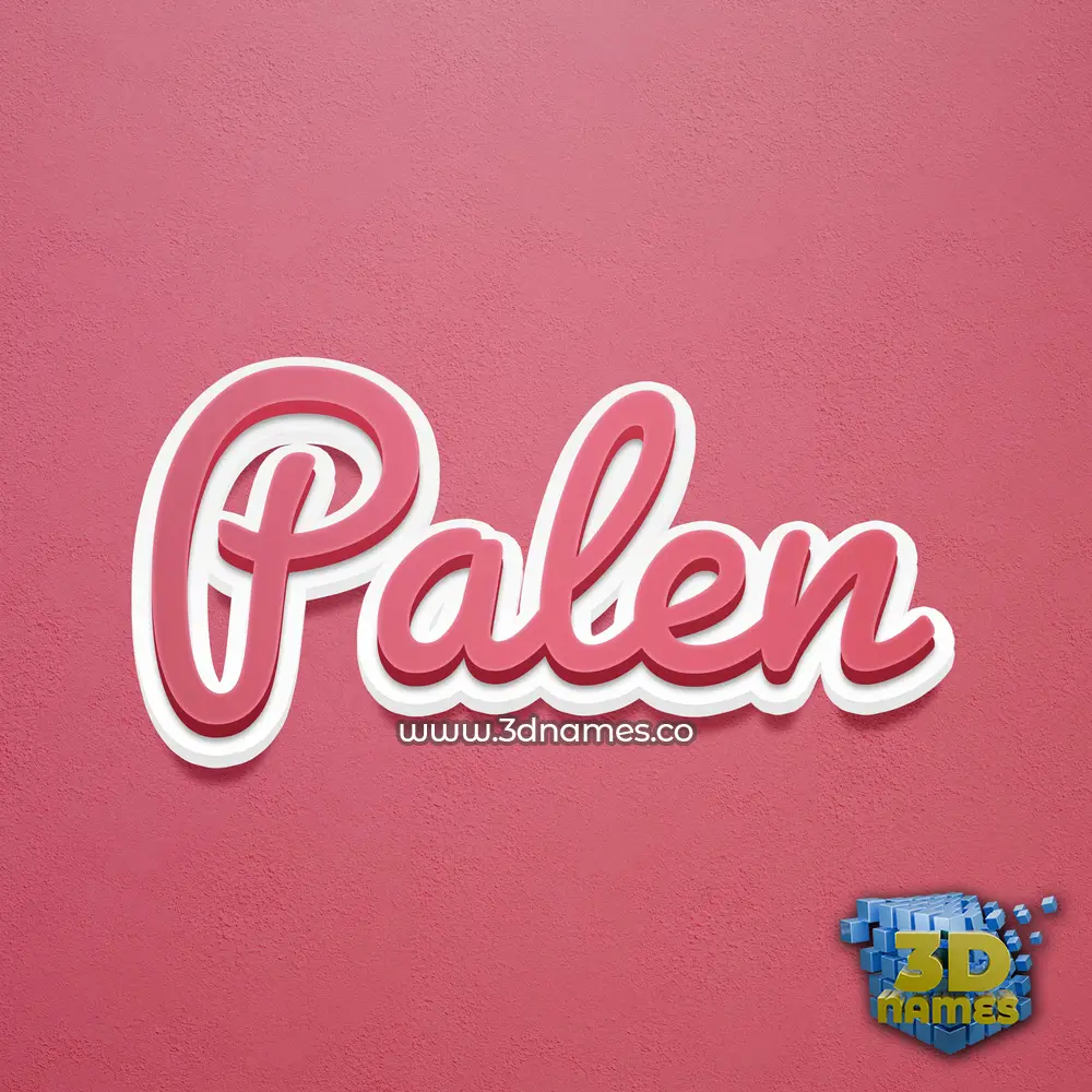 palen in Red Scribble style - 3D name wallpaper