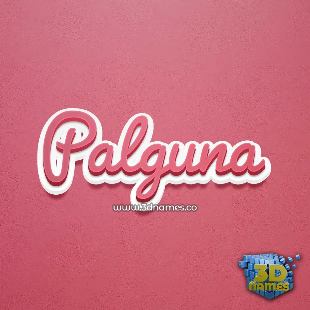 palguna in Red Scribble style - 3D name wallpaper