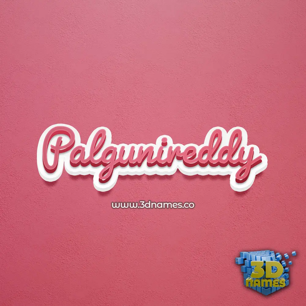 palgunireddy in Red Scribble style - 3D name wallpaper