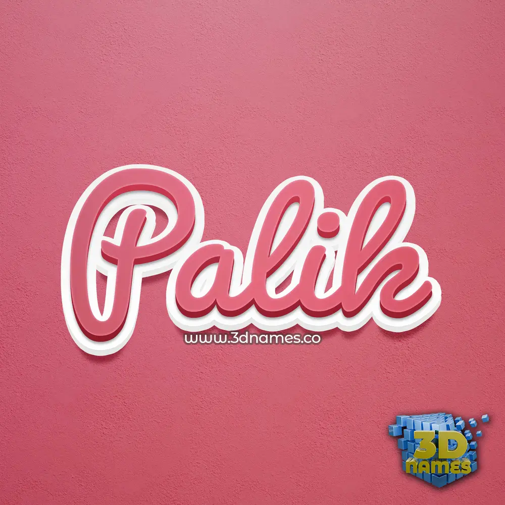palik in Red Scribble style - 3D name wallpaper
