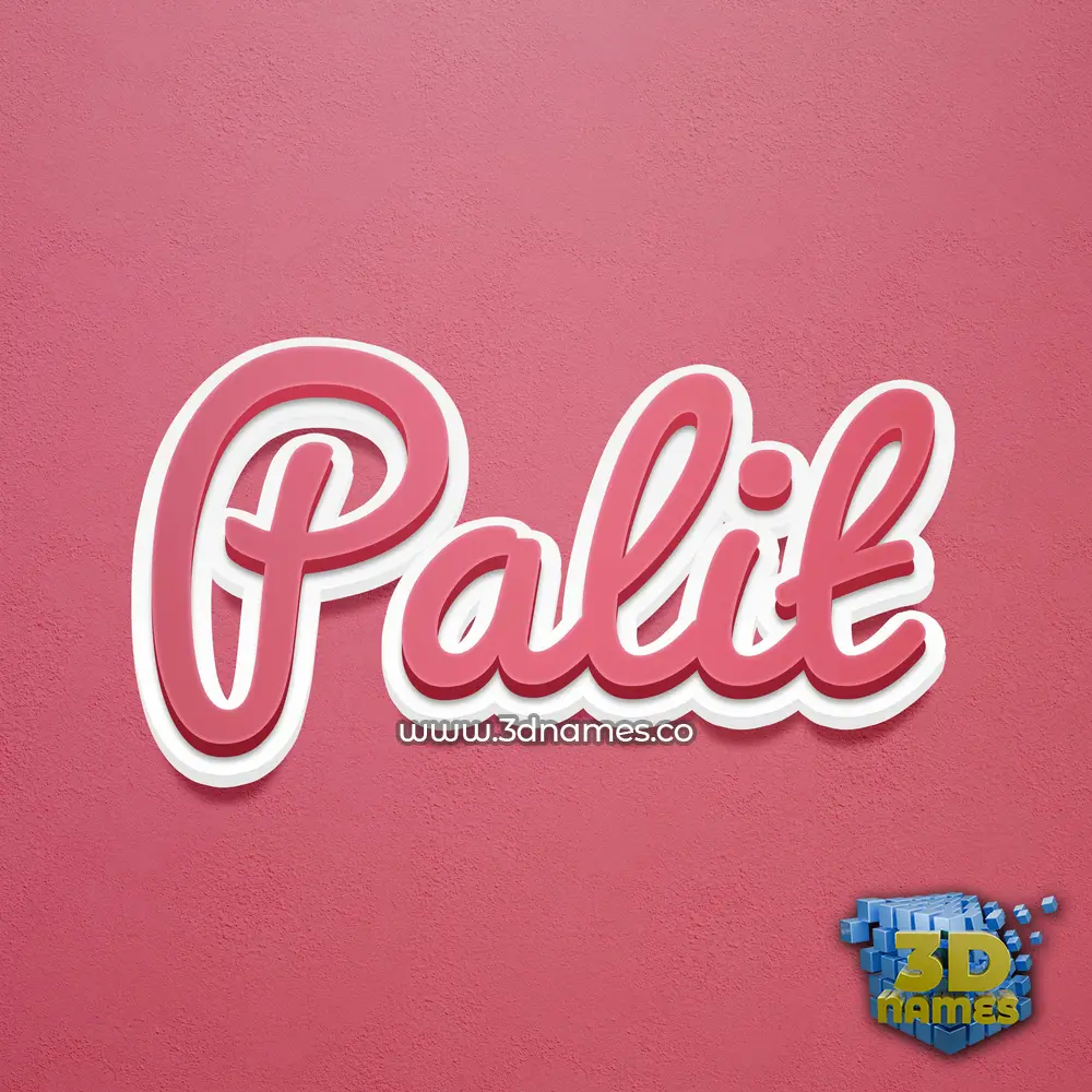 palit in Red Scribble style - 3D name wallpaper