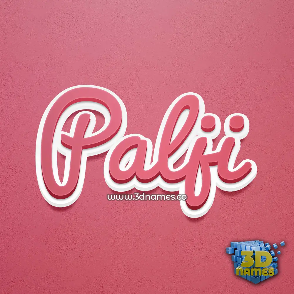 palji in Red Scribble style - 3D name wallpaper