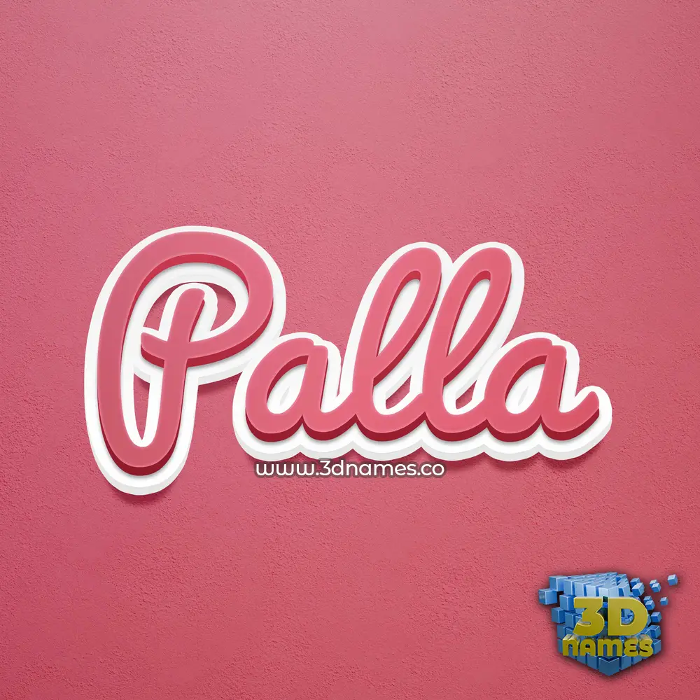 palla in Red Scribble style - 3D name wallpaper
