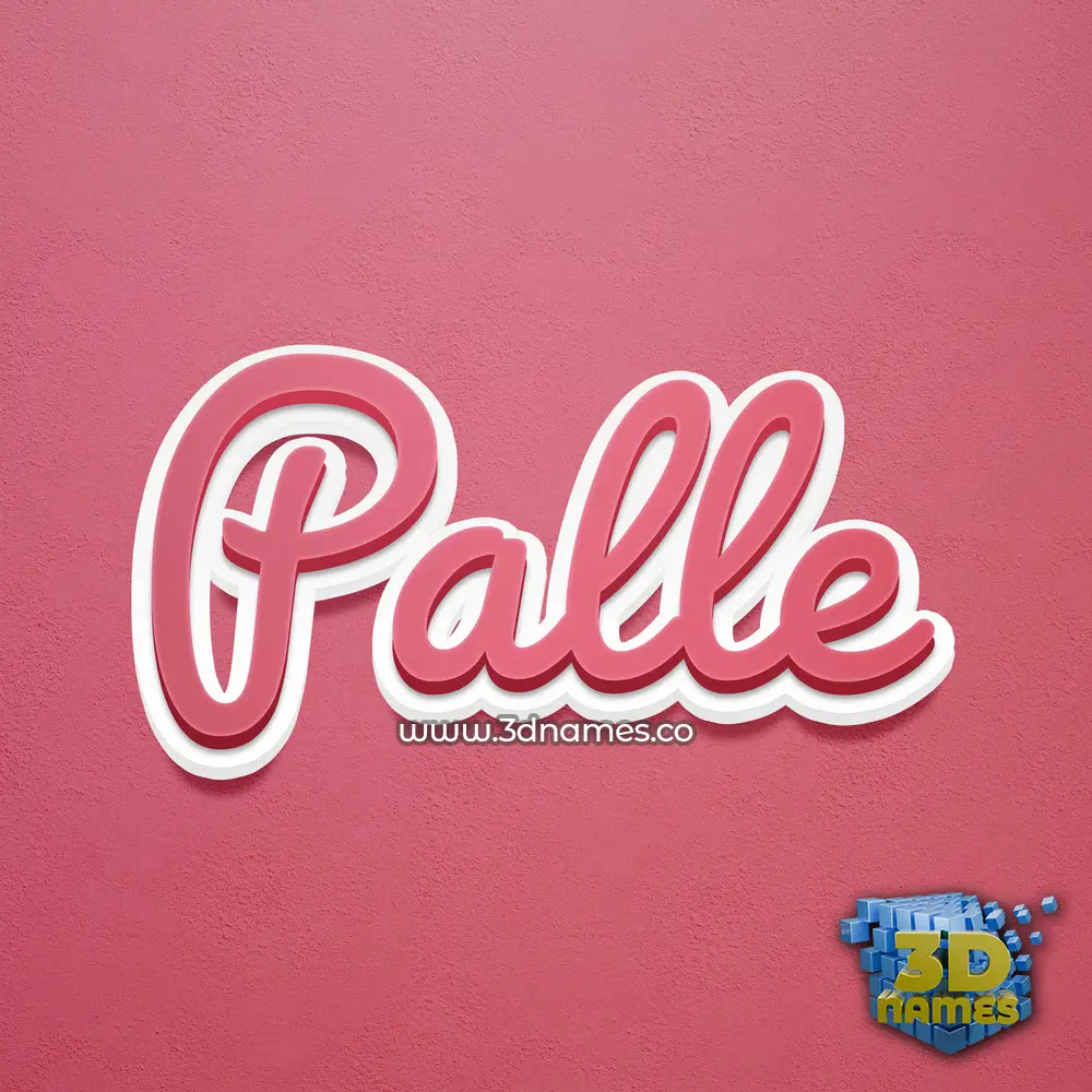 palle in Red Scribble style - 3D name wallpaper