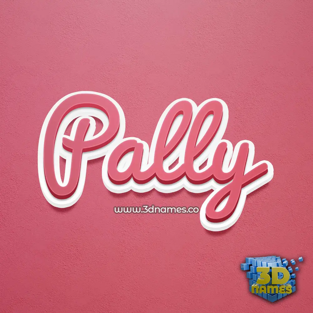 pally in Red Scribble style - 3D name wallpaper