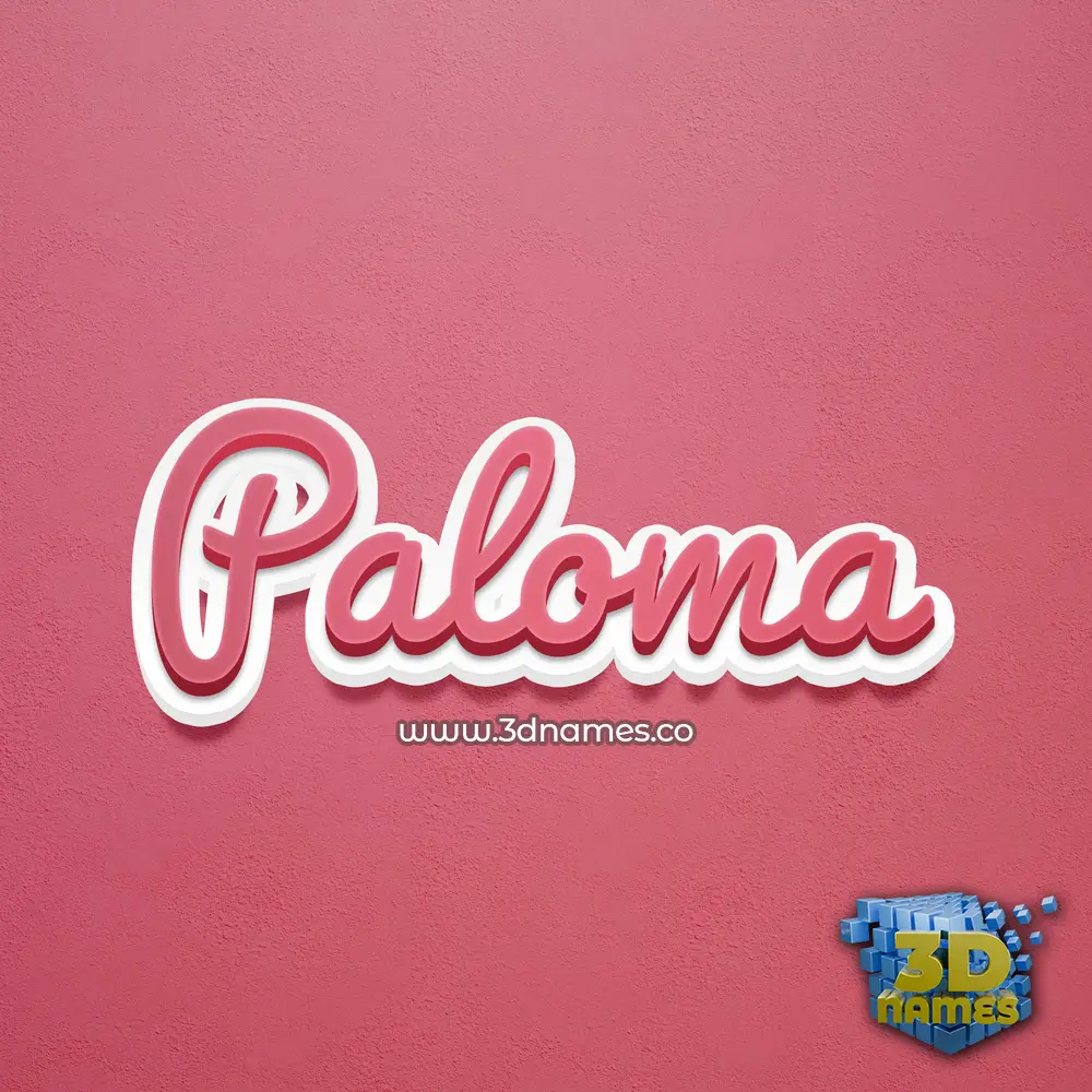 paloma in Red Scribble style - 3D name wallpaper