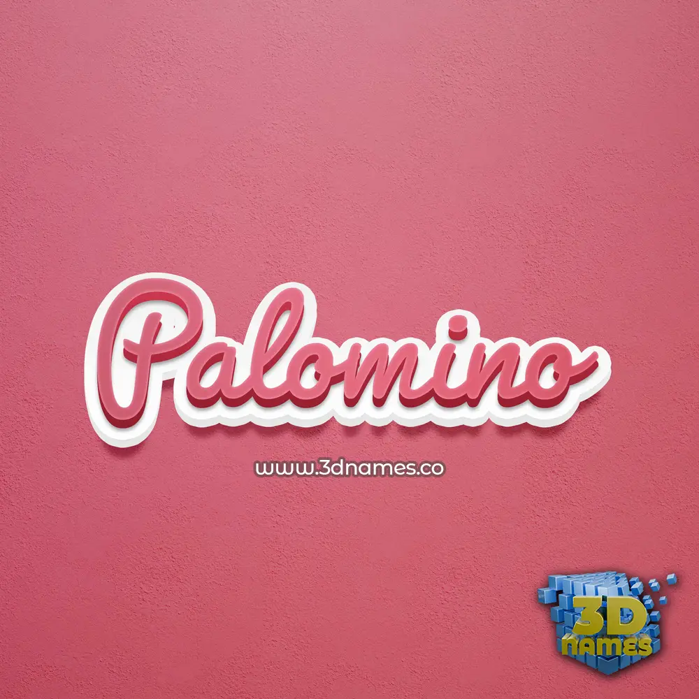 palomino in Red Scribble style - 3D name wallpaper