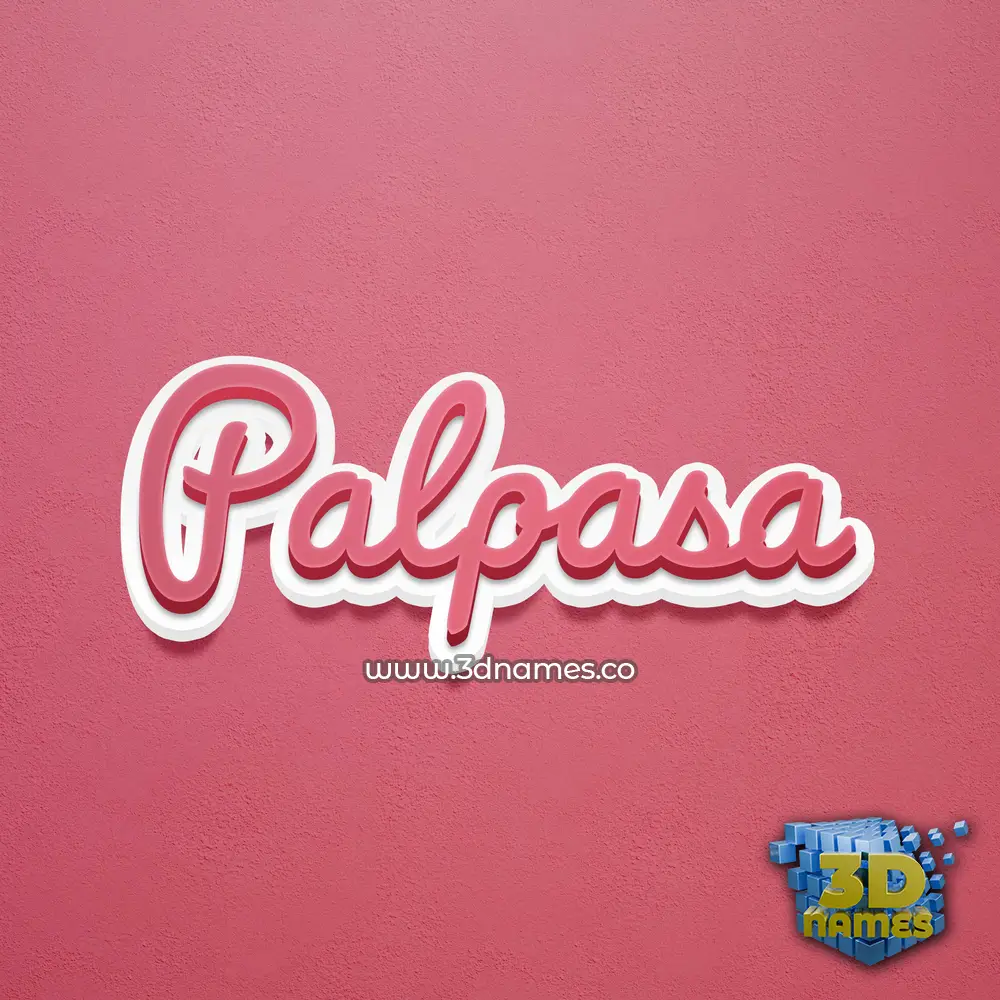 palpasa in Red Scribble style - 3D name wallpaper