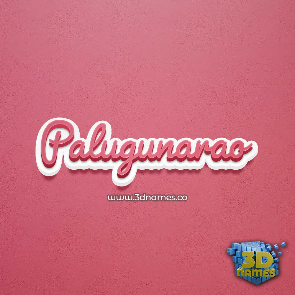 palugunarao in Red Scribble style - 3D name wallpaper