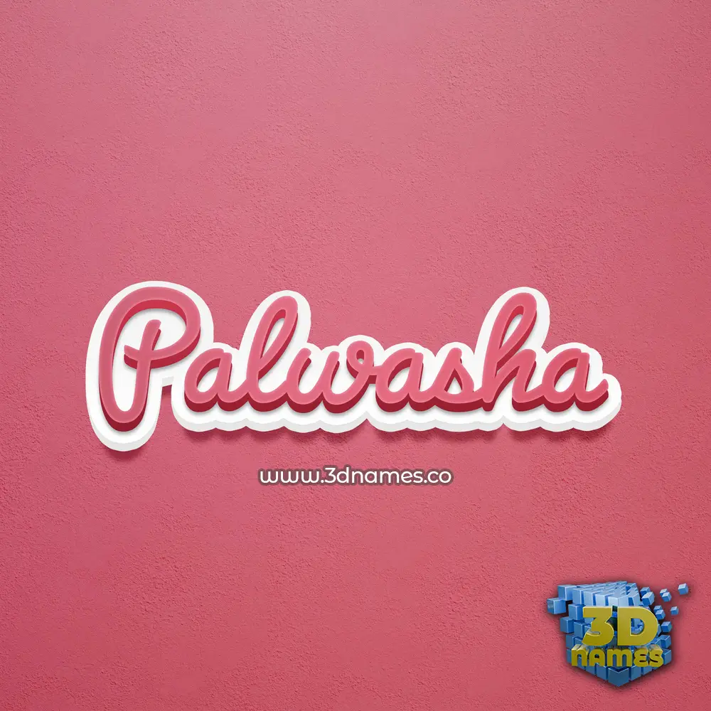 palwasha in Red Scribble style - 3D name wallpaper