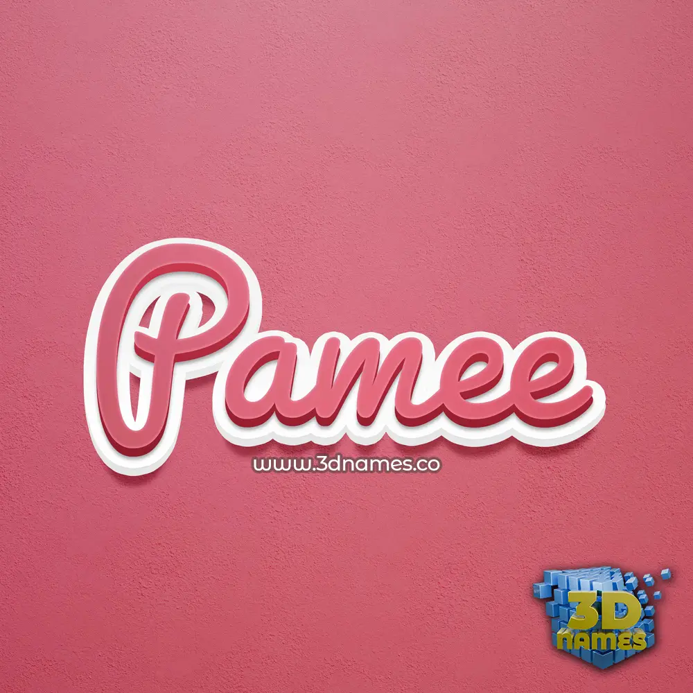 pamee in Red Scribble style - 3D name wallpaper