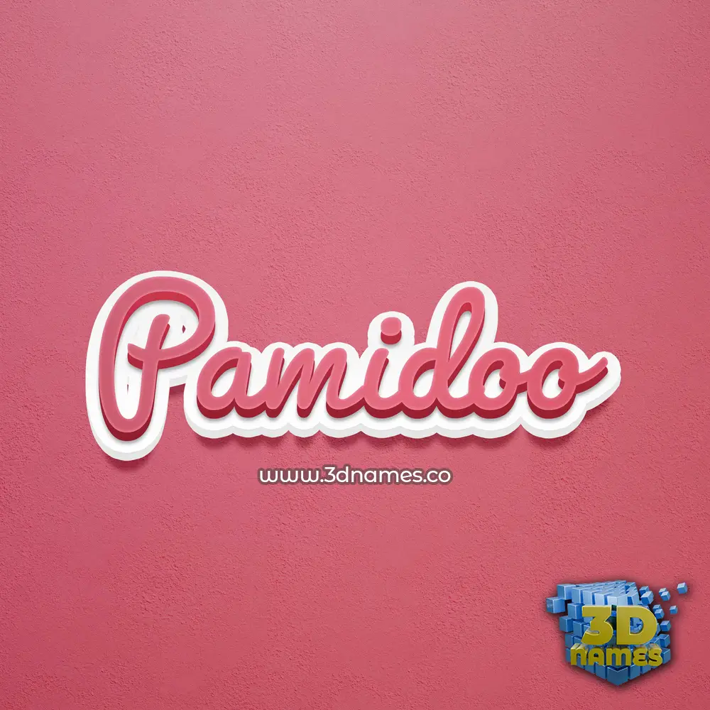 pamidoo in Red Scribble style - 3D name wallpaper