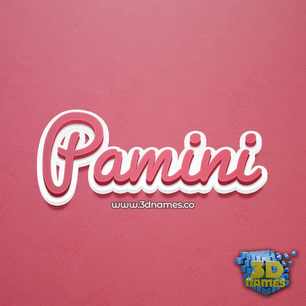 pamini in Red Scribble style - 3D name wallpaper