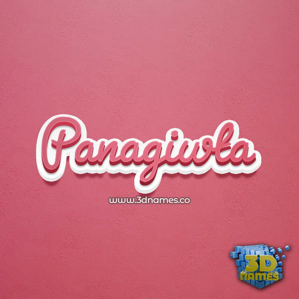 panagiwta in Red Scribble style - 3D name wallpaper