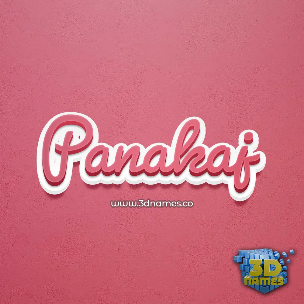 panakaj in Red Scribble style - 3D name wallpaper