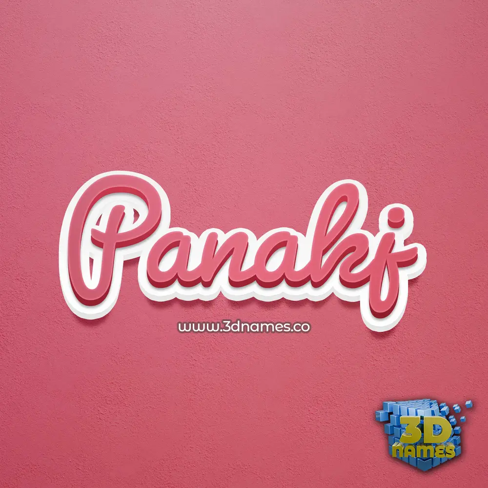 panakj in Red Scribble style - 3D name wallpaper