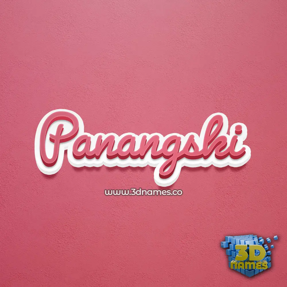 panangski in Red Scribble style - 3D name wallpaper