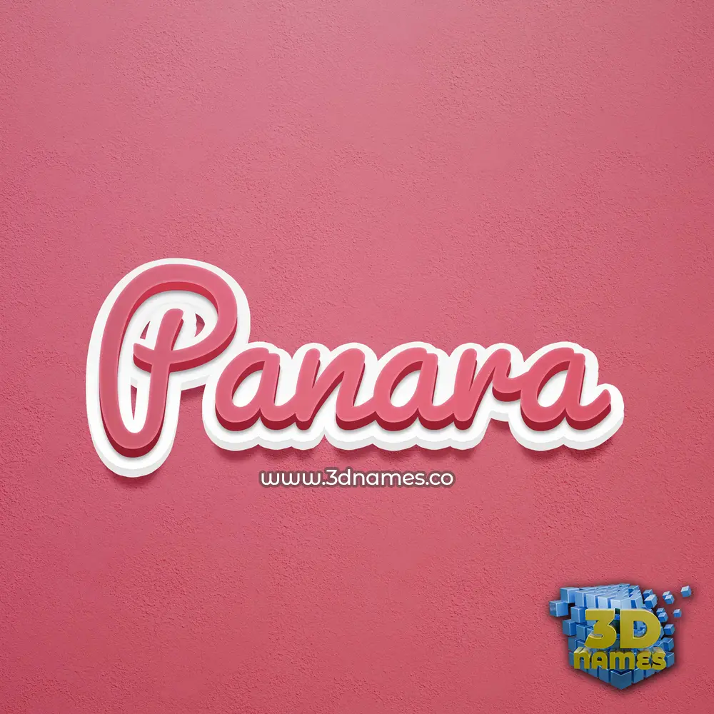 panara in Red Scribble style - 3D name wallpaper