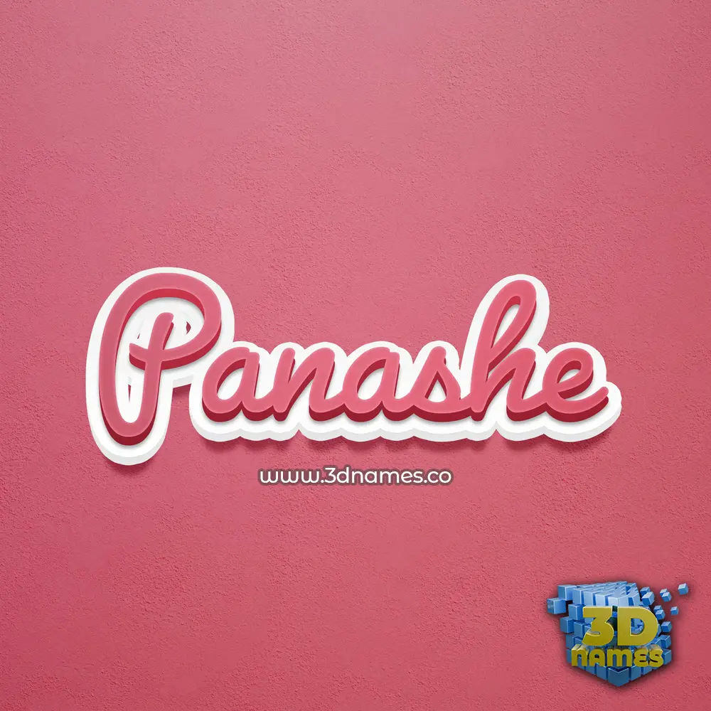 panashe in Red Scribble style - 3D name wallpaper