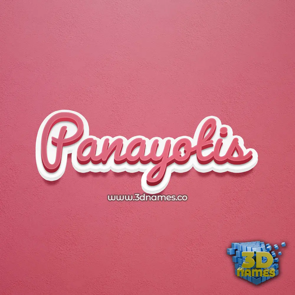 panayotis in Red Scribble style - 3D name wallpaper