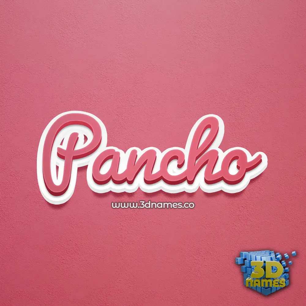 pancho in Red Scribble style - 3D name wallpaper