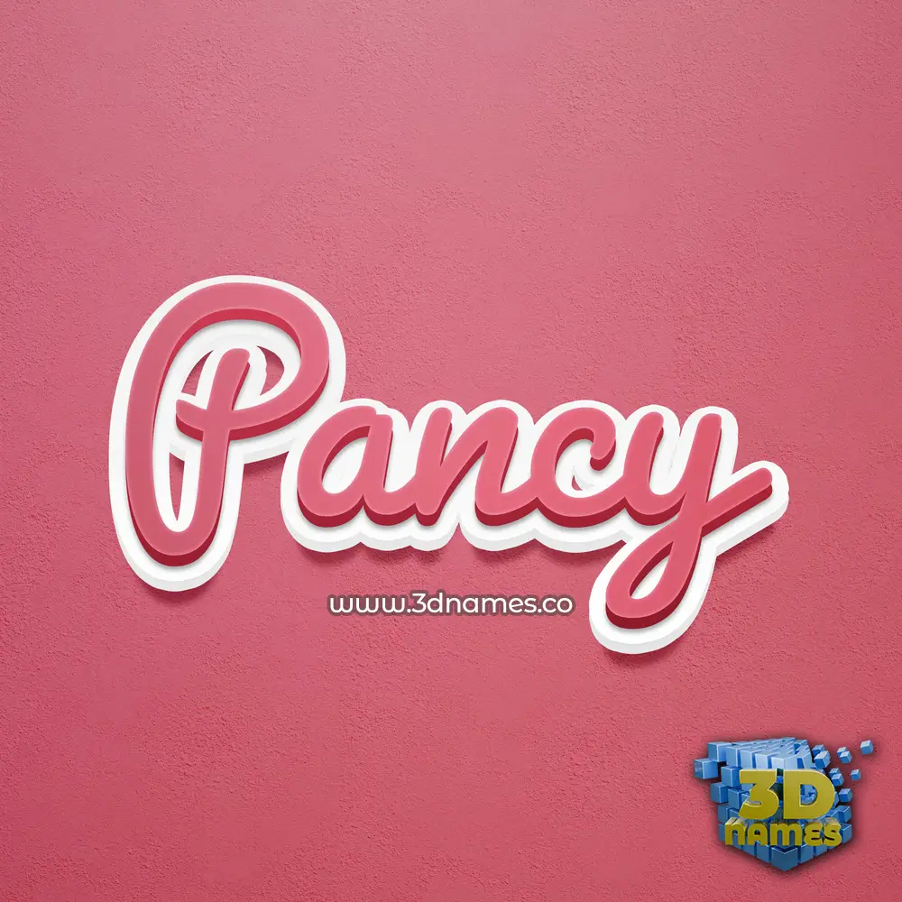 pancy in Red Scribble style - 3D name wallpaper