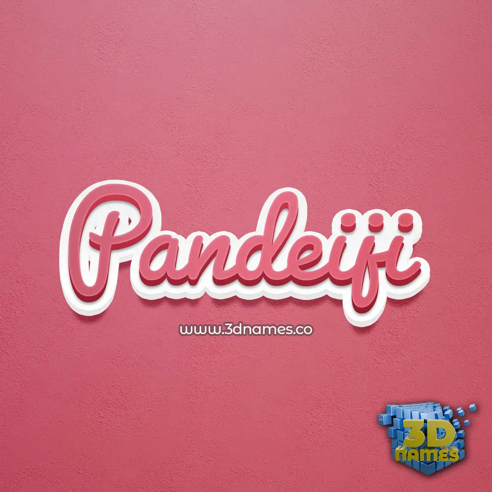 pandeiji in Red Scribble style - 3D name wallpaper