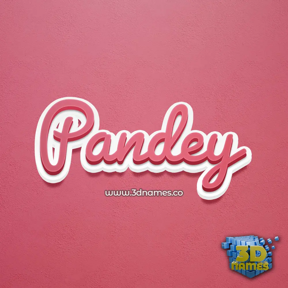 pandey in Red Scribble style - 3D name wallpaper