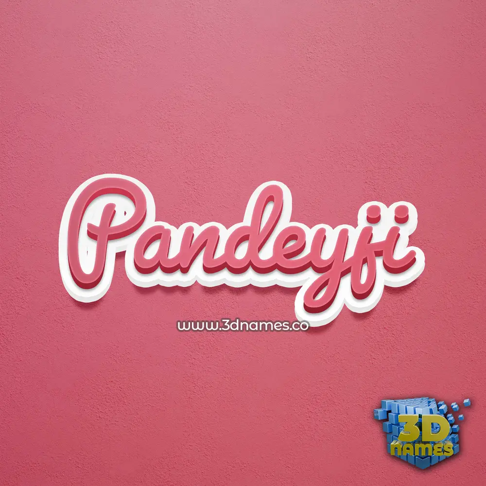 pandeyji in Red Scribble style - 3D name wallpaper