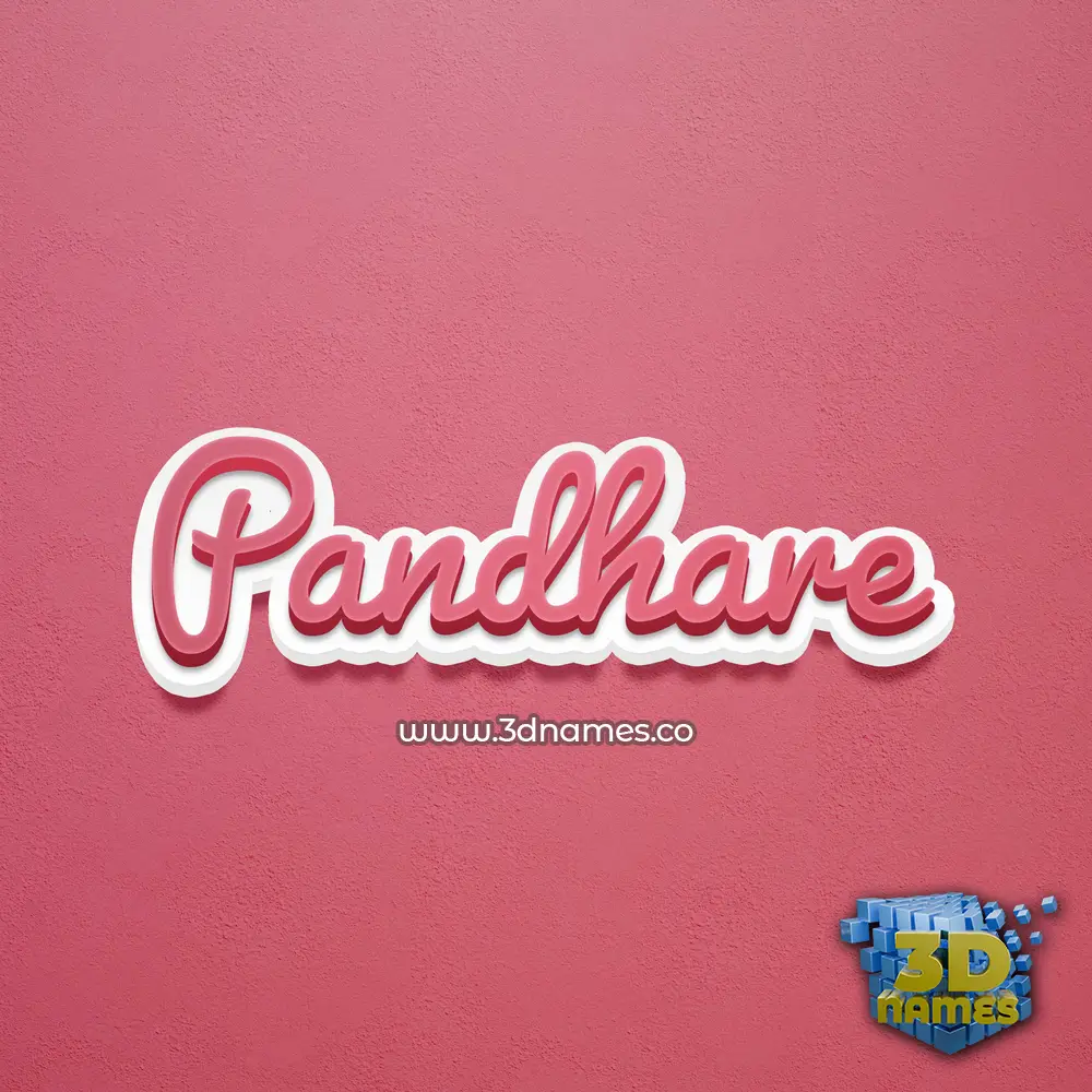pandhare in Red Scribble style - 3D name wallpaper