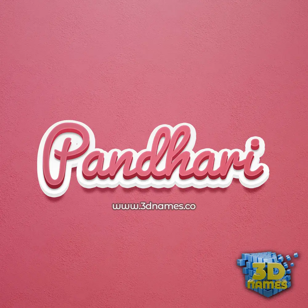 pandhari in Red Scribble style - 3D name wallpaper