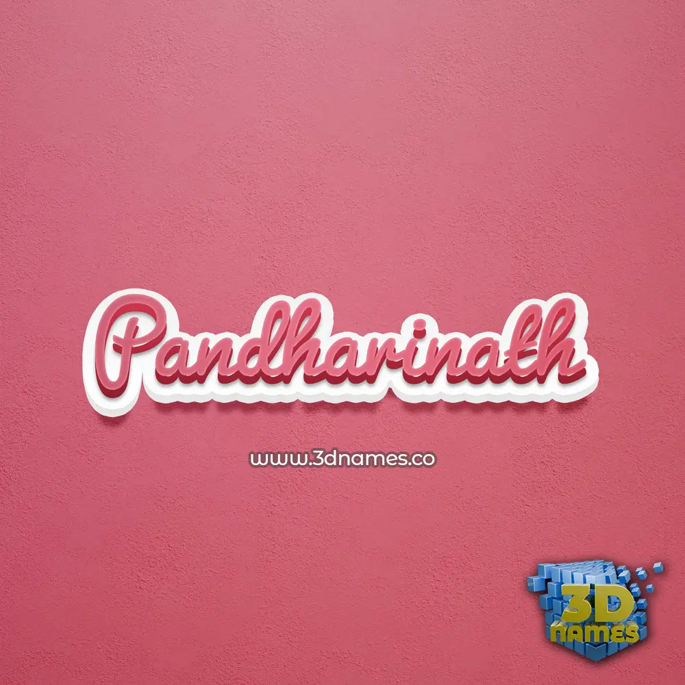 pandharinath in Red Scribble style - 3D name wallpaper