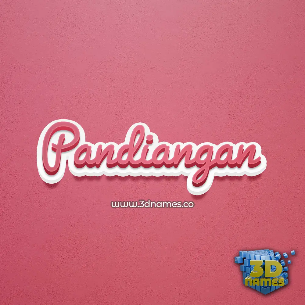 pandiangan in Red Scribble style - 3D name wallpaper