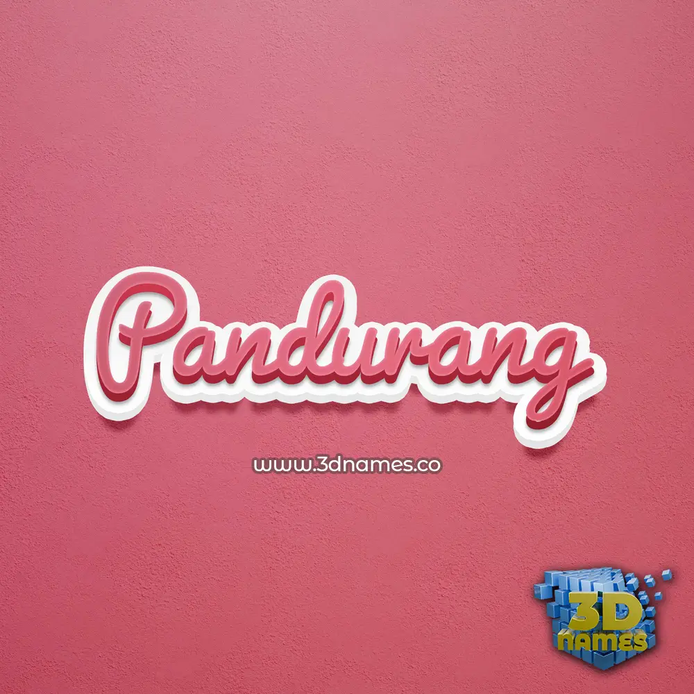 pandurang in Red Scribble style - 3D name wallpaper